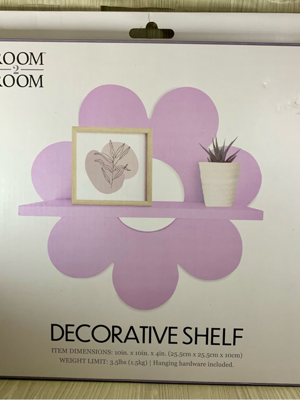 Room2Room Lavender Flower Decorative Shelf